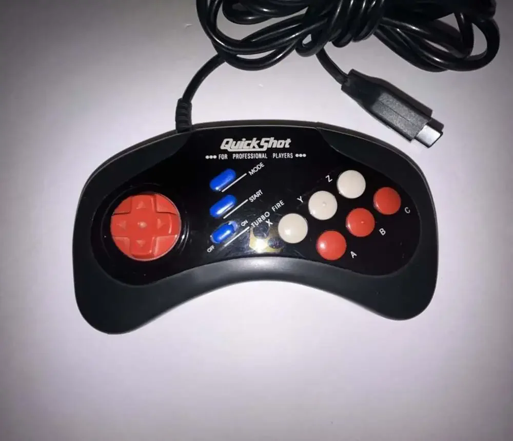 Tested QuickShot Starfighter 3+3 Controller Model QS-173 for Sega Genesis/Mega D